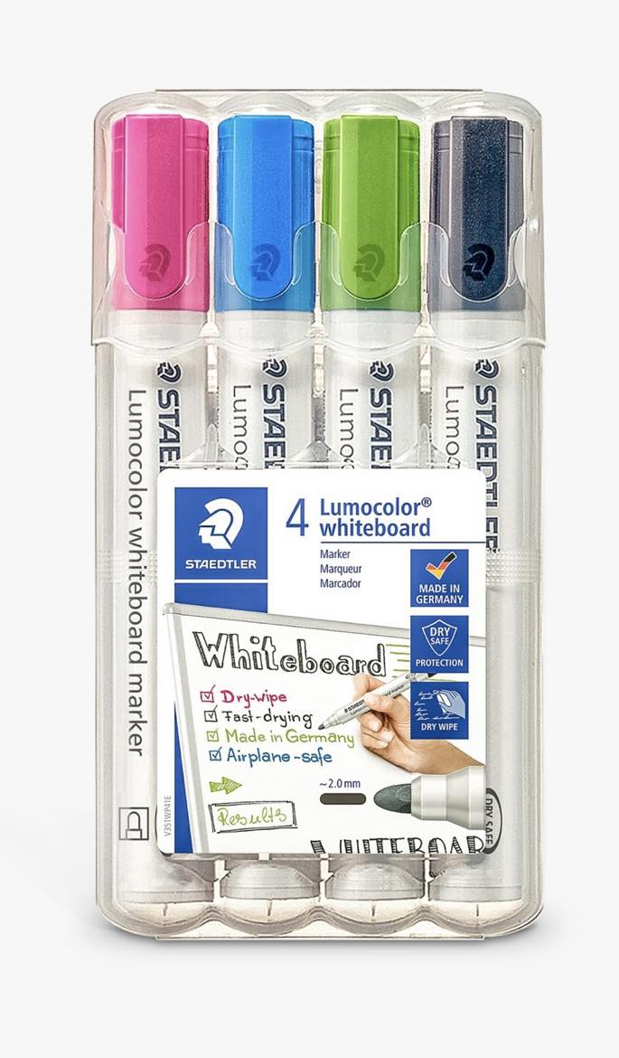 Töflutússpennar þykkir -4 í pakka