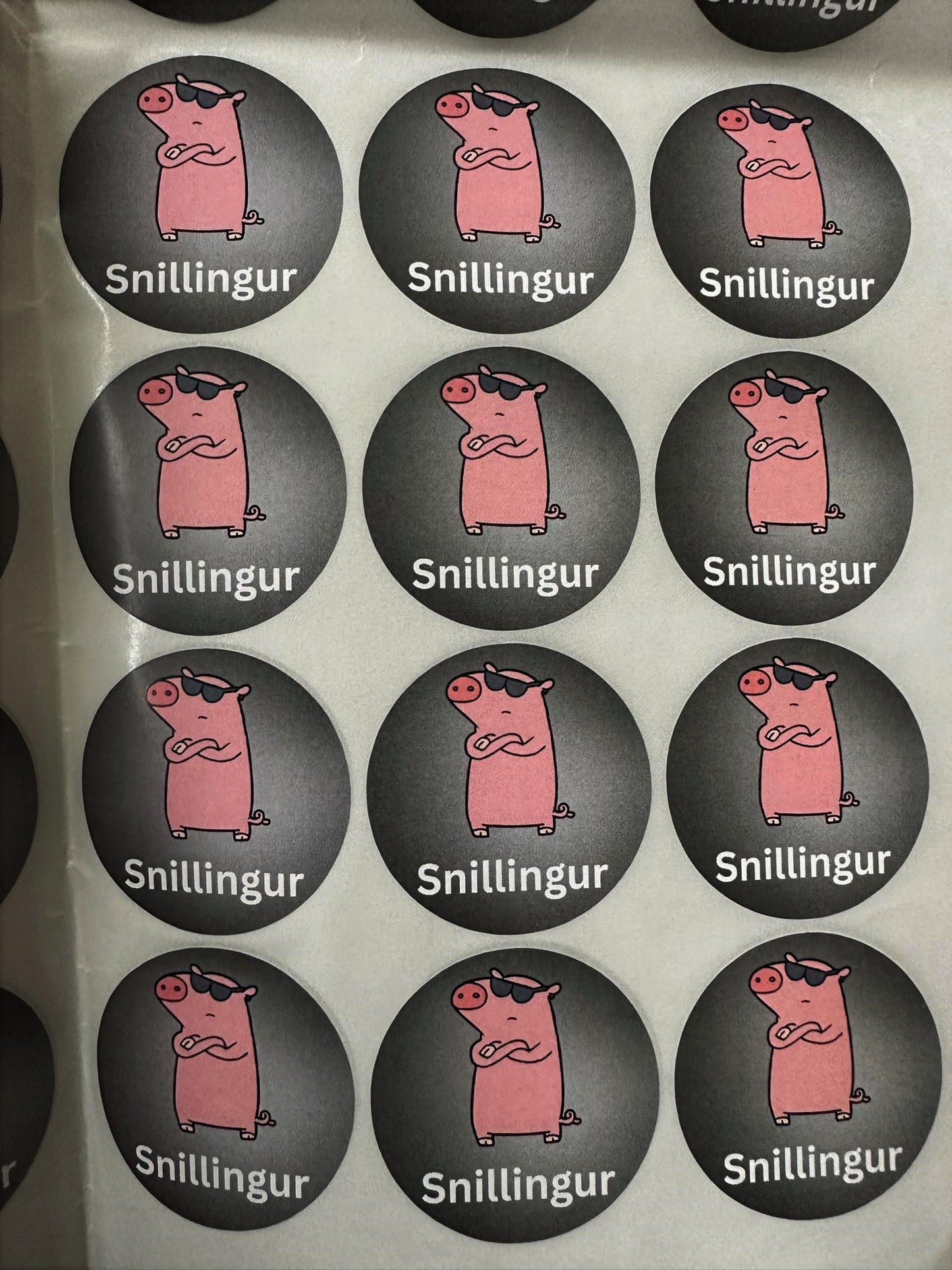 Svína límmiðar -snillingur-