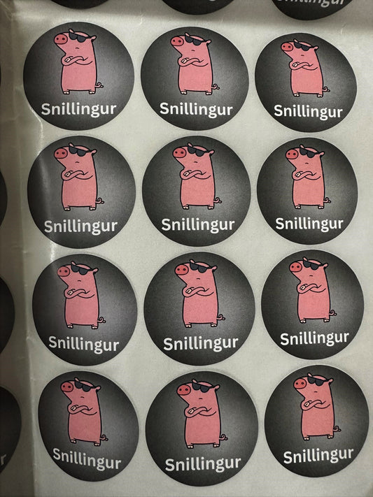 Svína límmiðar -snillingur-