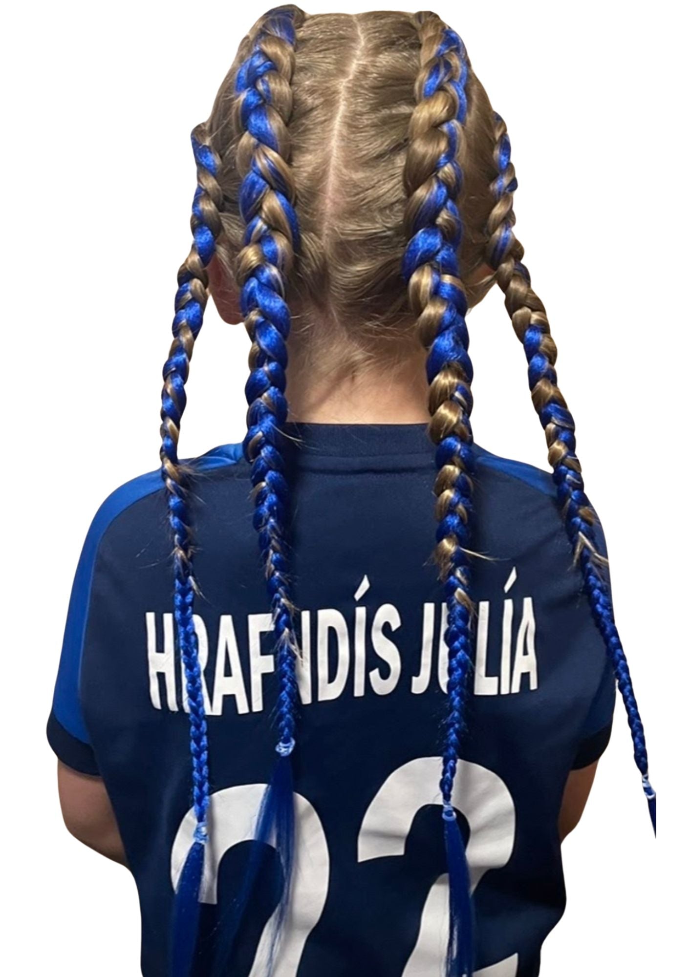 Litað hár dökkblátt -1 lokkur