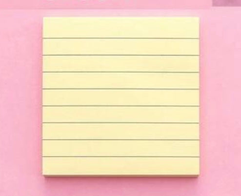Línustrikaðir post-it miðar-gulir